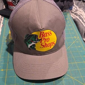 Bass Pro Shops Gray and Yellow Fishing Cap